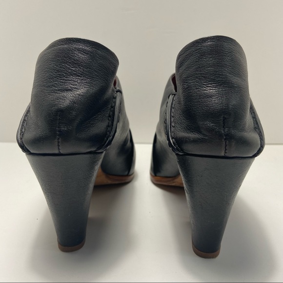 ANTHROPOLOGIE AERIN Mushroom Carden Wrapped Leather Ankle Booties Black Size 7.5 - Picture 5 of 8